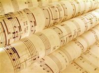 Rolled up sheet music